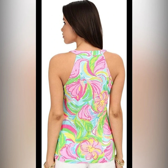 Lillt Pulitzer So A Peeling Elephant Print Arya Tank Top 16709 - Picture 4 of 13